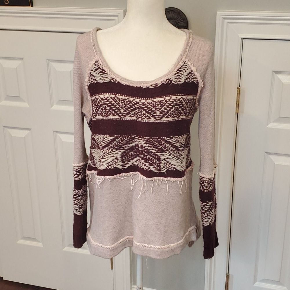 Free People Distressed Sweater